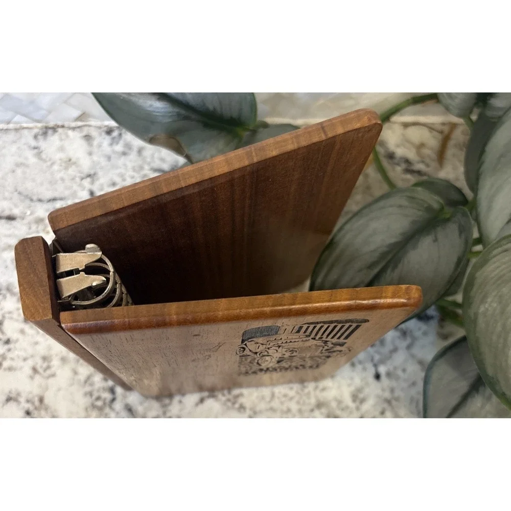 VTG Wooden Address Book 1928‎ Packard laser Engraved Laser Works Bradenton FL